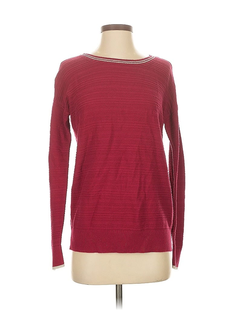 Pre-owned Ann Taylor Loft Outlet Pullover Sweater In Burgundy