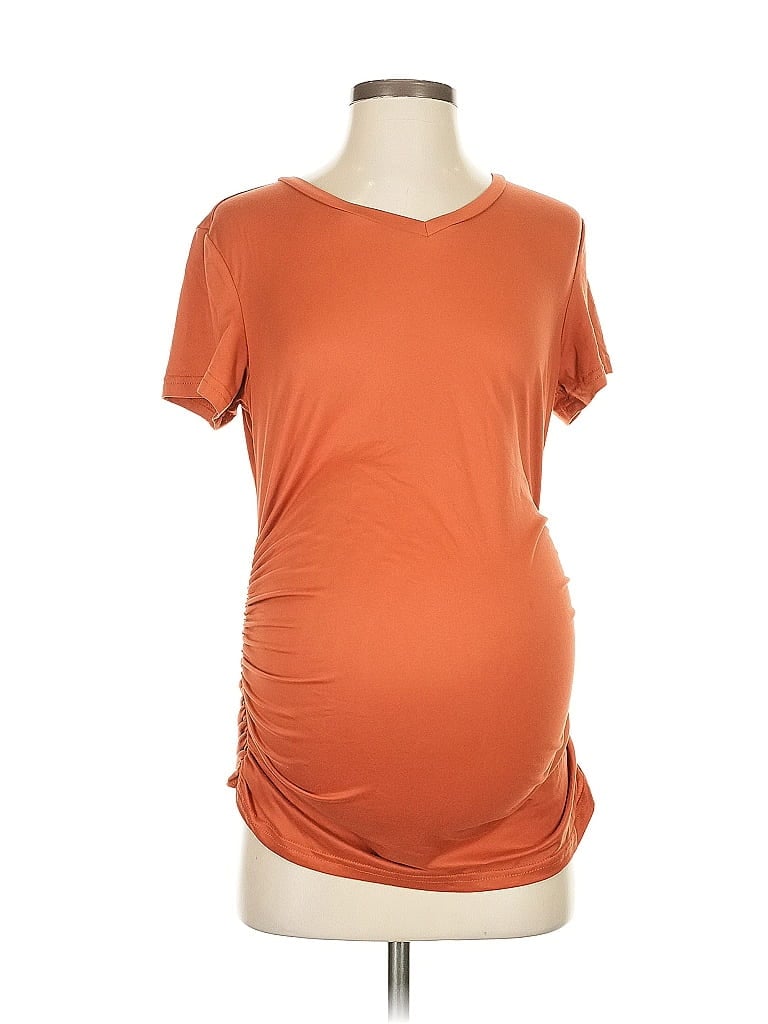 Pre-owned Ekouaer Short Sleeve T-shirt In Orange