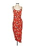 Assorted Brands Print Orange Casual Dress Size 0 - photo 1