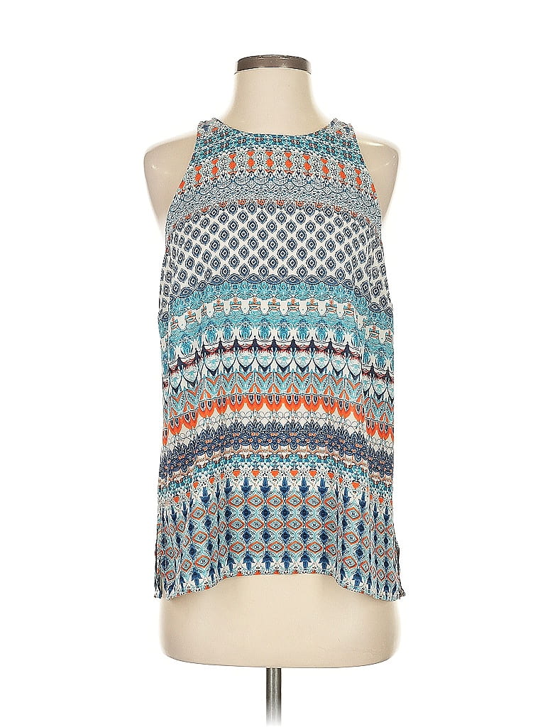Pre-owned Chelsea & Theodore Sleeveless Blouse In Blue