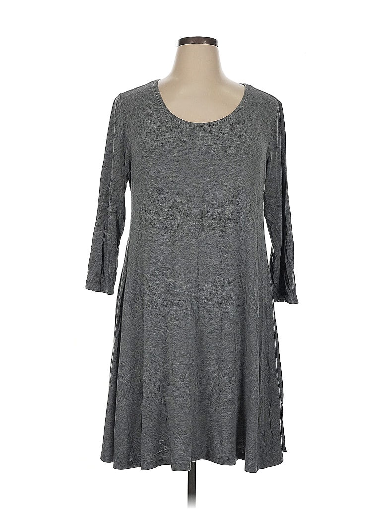 Pre-owned Style & Co Casual Dress In Gray