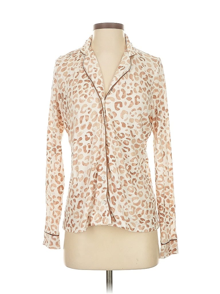 Pre-owned Nordstrom Long Sleeve Blouse In White