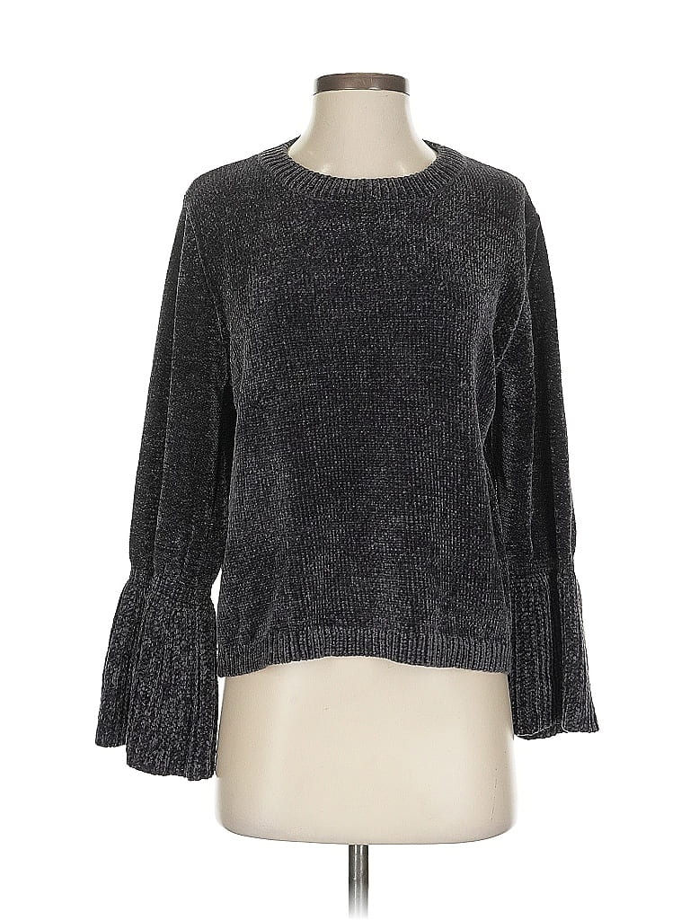 Pre-owned Wild Flower Pullover Sweater In Gray