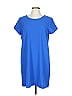 Chelsea28 Solid Blue Casual Dress Size L - photo 1