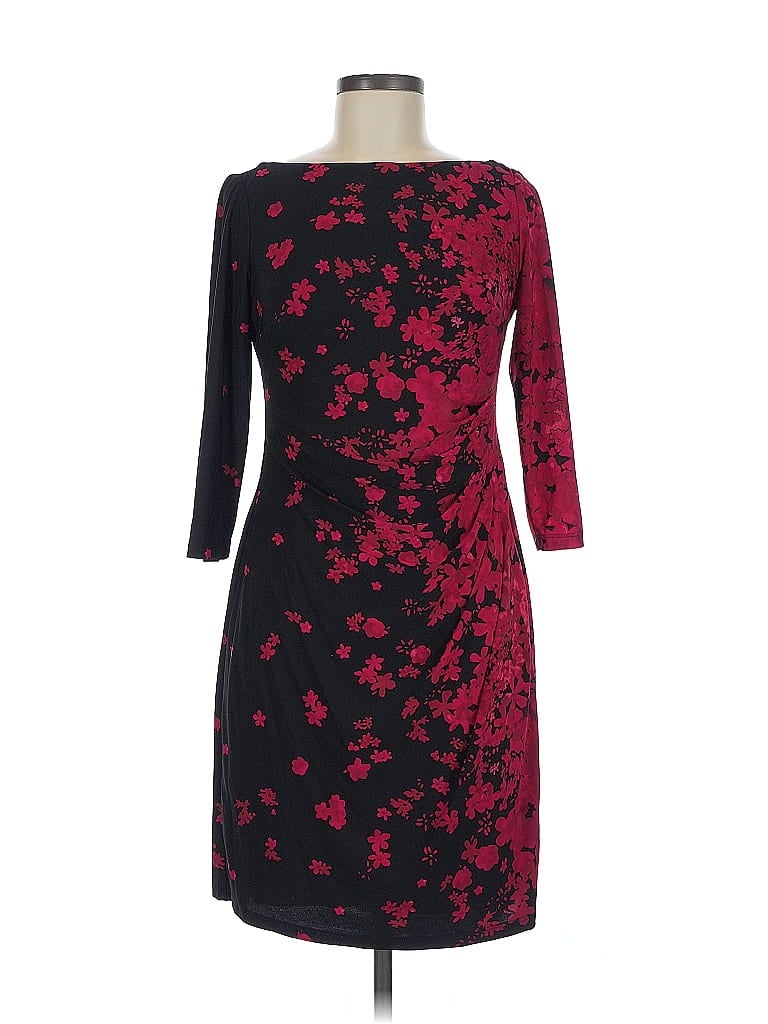 Pre-owned Chaps Cocktail Dress In Burgundy