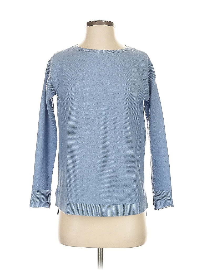 Pre-owned J.crew Collection Cashmere Pullover Sweater In Blue