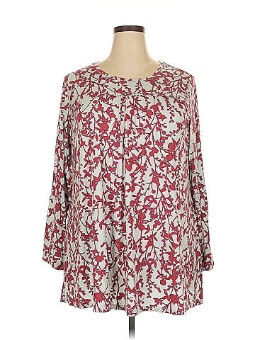 LOGO by Lori Goldstein 3/4 Sleeve Blouse (view 1)