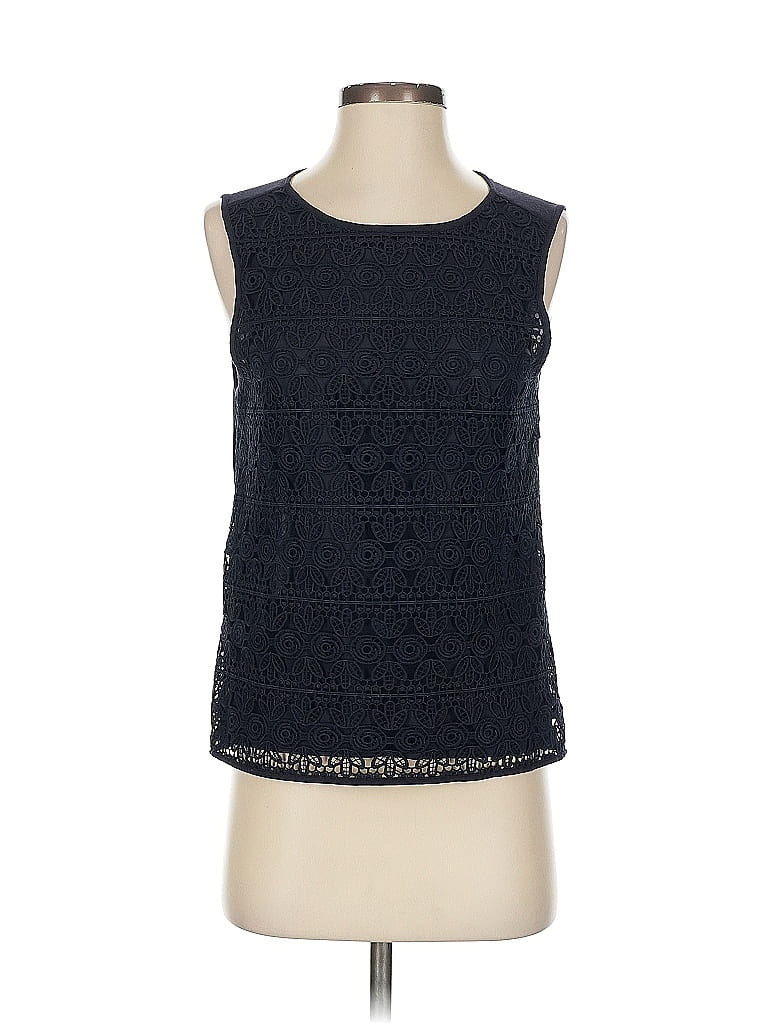 Pre-owned Ann Taylor Sleeveless Blouse In Blue