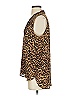 Vince Camuto 100% Polyester Animal Print Brown Tan Sleeveless Blouse Size XS - photo 5