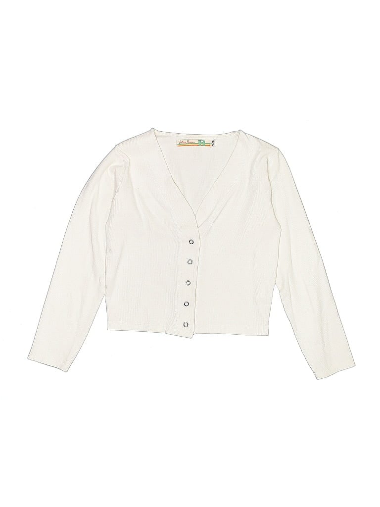 Pre-owned Vintage Havana Kids' Cardigan Sweater In White