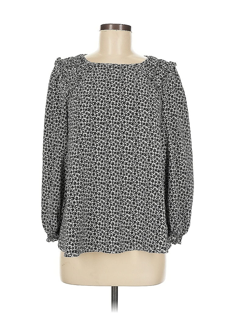 Pre-owned Max Studio 3/4 Sleeve Blouse In Gray