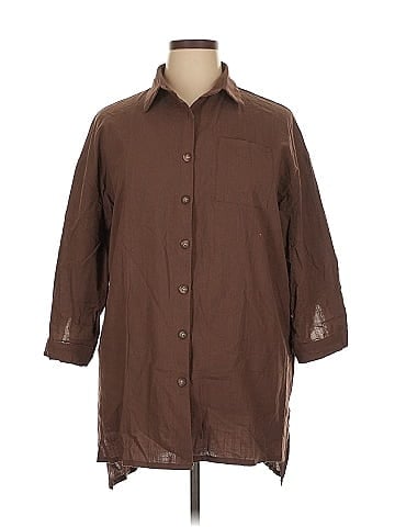 Zeagoo 3/4 Sleeve Button-Down Shirt (view 1)