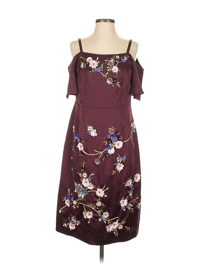 Pre-owned Nanette Lepore Casual Dress In Burgundy