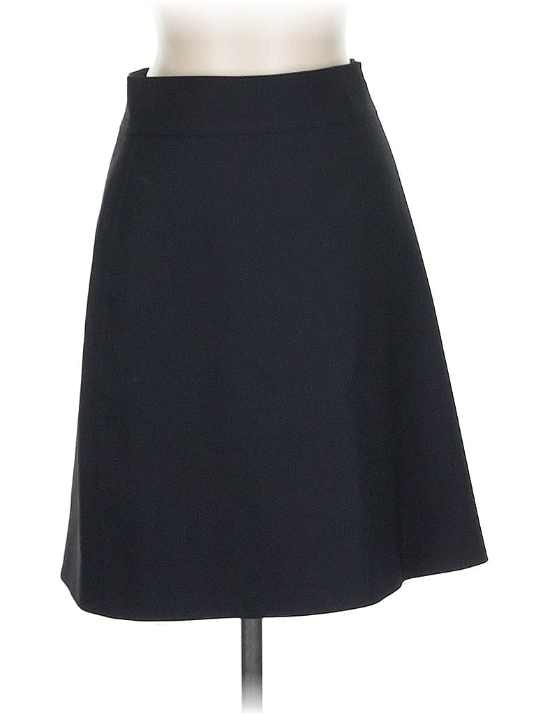 Pre-owned Theory Wool Skirt In Black