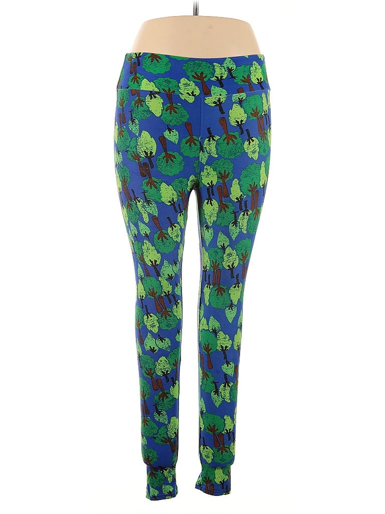 Pre-owned Lularoe Active Pants In Blue