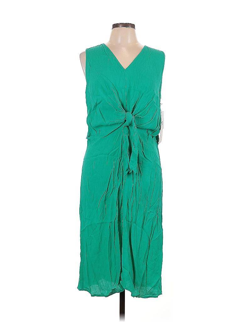 Chelsea28 100% Viscose Green Casual Dress Size L - photo 1