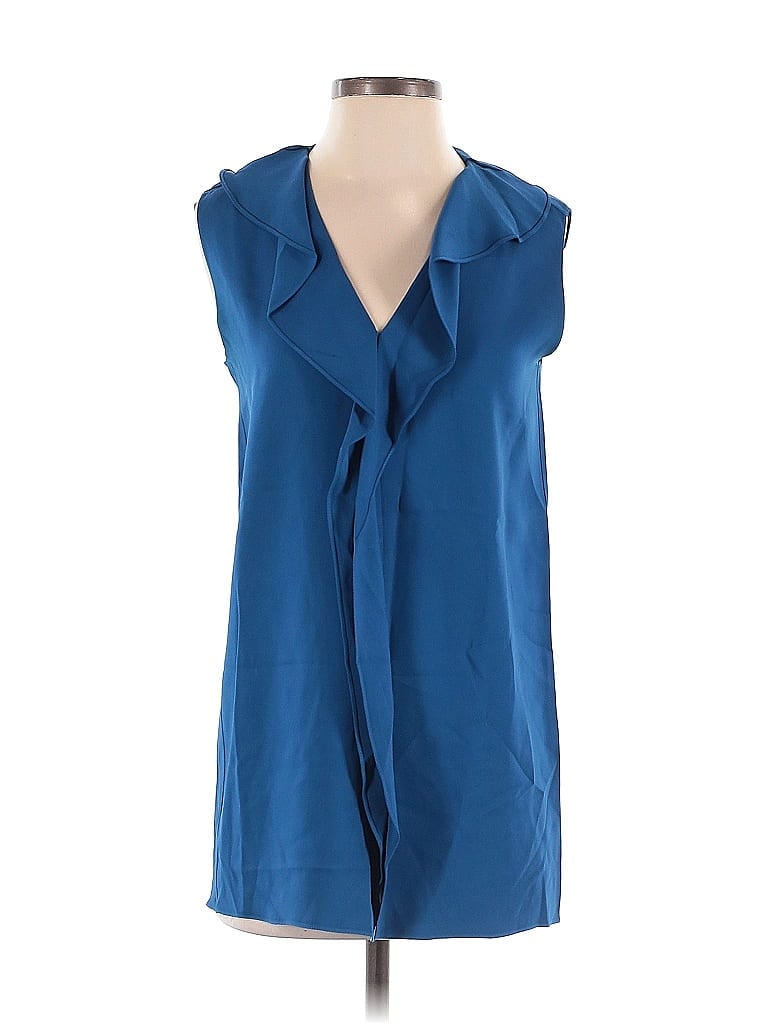 Pre-owned Lanvin Sleeveless Blouse In Blue
