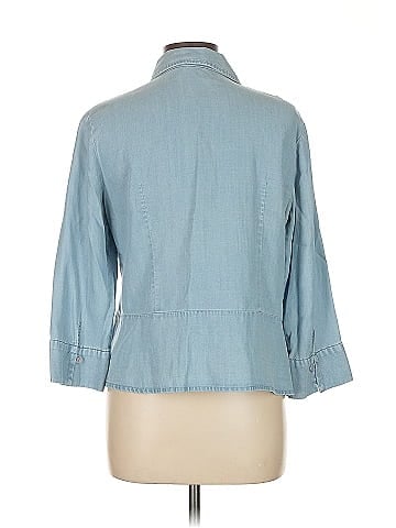 Emma James 3/4 Sleeve Button-Down Shirt (view 2)