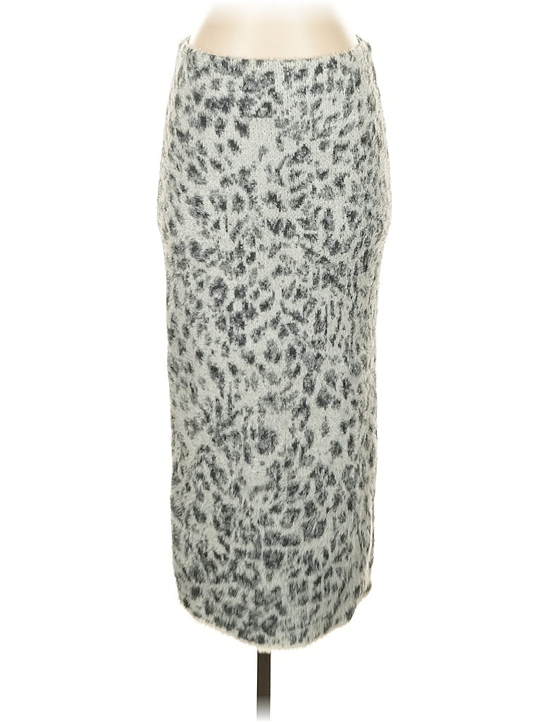 Pre-owned Ann Taylor Casual Skirt In Gray