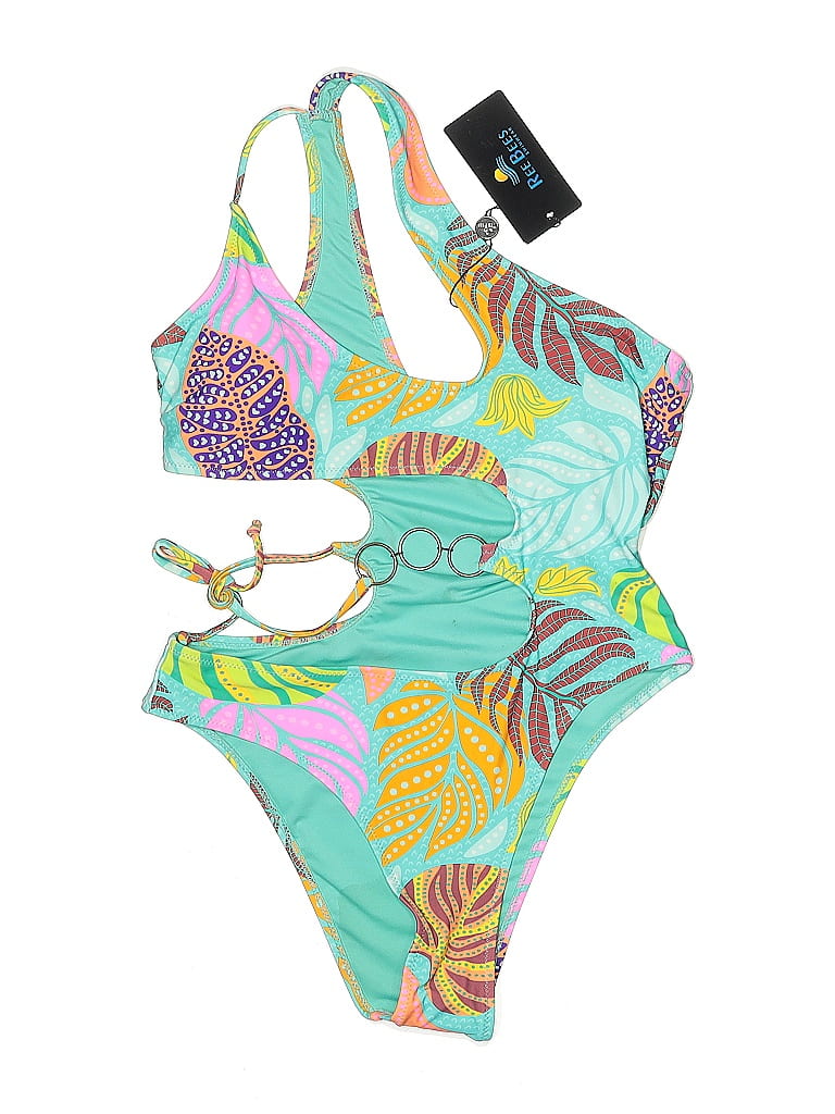 Ree Bees Swimwear Print Green One Piece Swimsuit Size M - 71% off | ThredUp