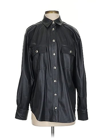 J.Crew Collection Faux Leather Top (view 1)