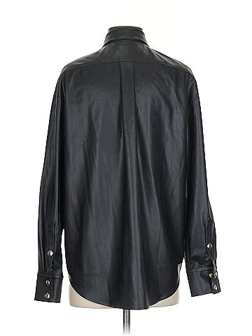 J.Crew Collection Faux Leather Top (view 2)