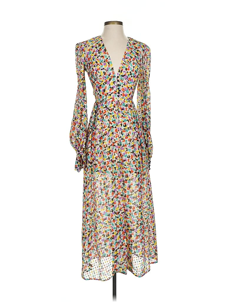 Robe Vintage Habsburg Anessa En Soie 100% - Taille 36 EU / US 6 - Rose - Neuf Sans étiquettes