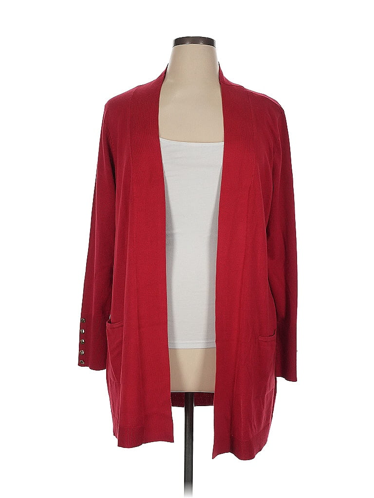 JM Collection Red Cardigan Size XL - photo 1