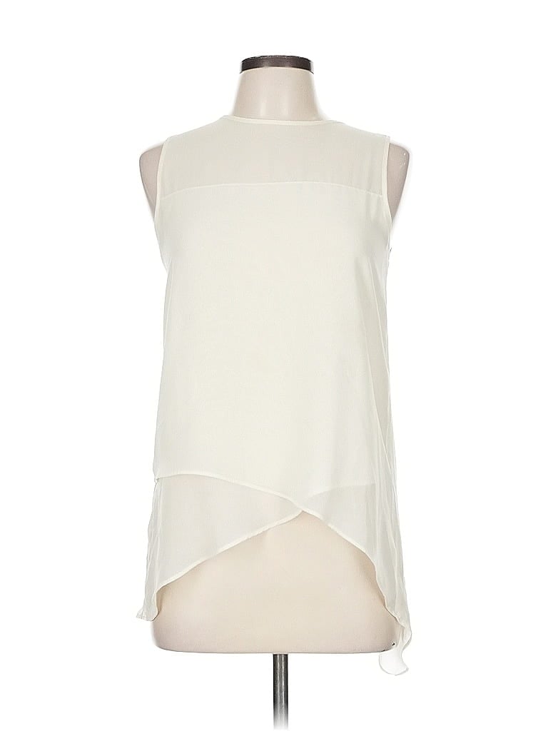Pre-owned H&m Sleeveless Blouse In White