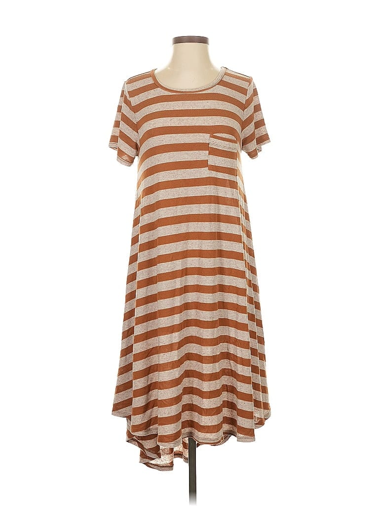Pre-owned Lularoe Casual Dress In Brown