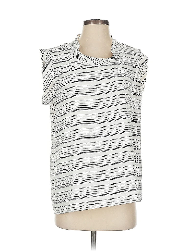 Pre-owned Cabi Sleeveless Blouse In White