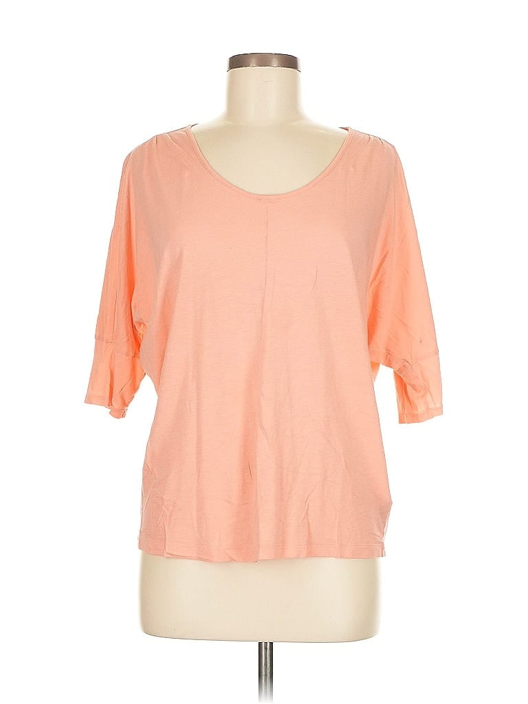 Pre-owned Express 3/4 Sleeve T-shirt In Orange