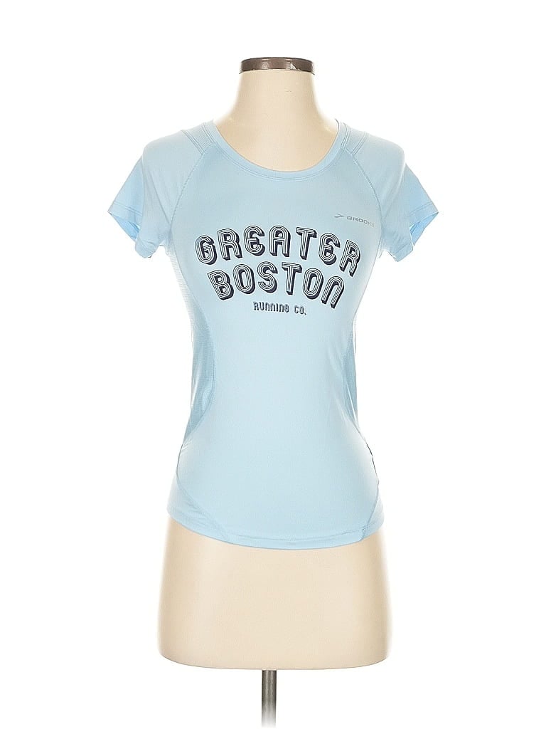 Pre-owned Brooks Short Sleeve T-shirt In Blue