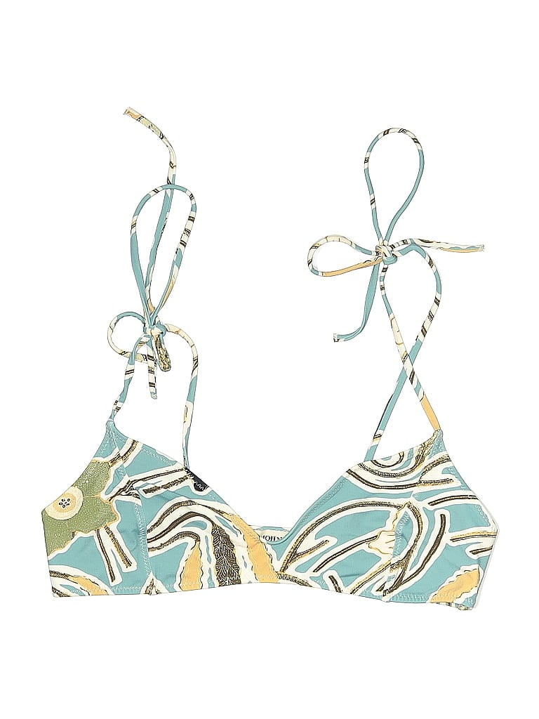 Click to view more detailed imagery on our partner's website Pre-owned Ulla Johnson Swimsuit Top Green Print Pattern Swimwear