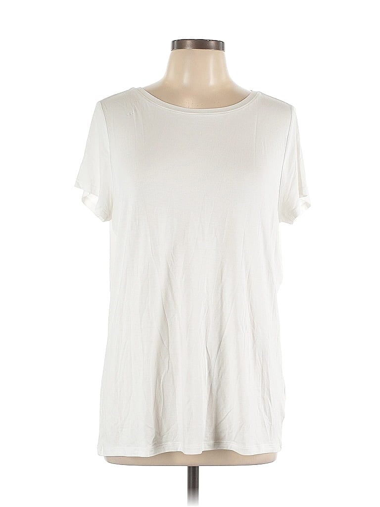G by Giuliana Rancic Ivory Short Sleeve T-Shirt Size L - photo 1