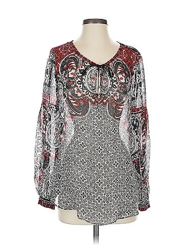 Hale Bob Long Sleeve Silk Top (view 1)