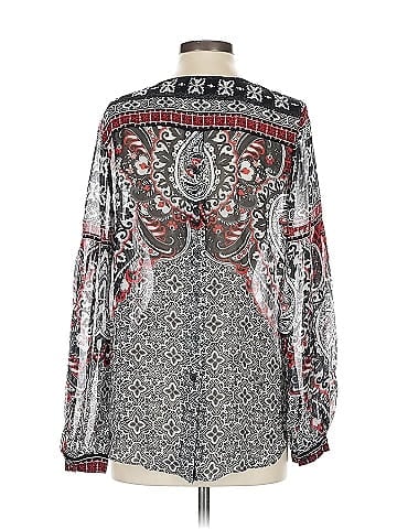 Hale Bob Long Sleeve Silk Top (view 2)