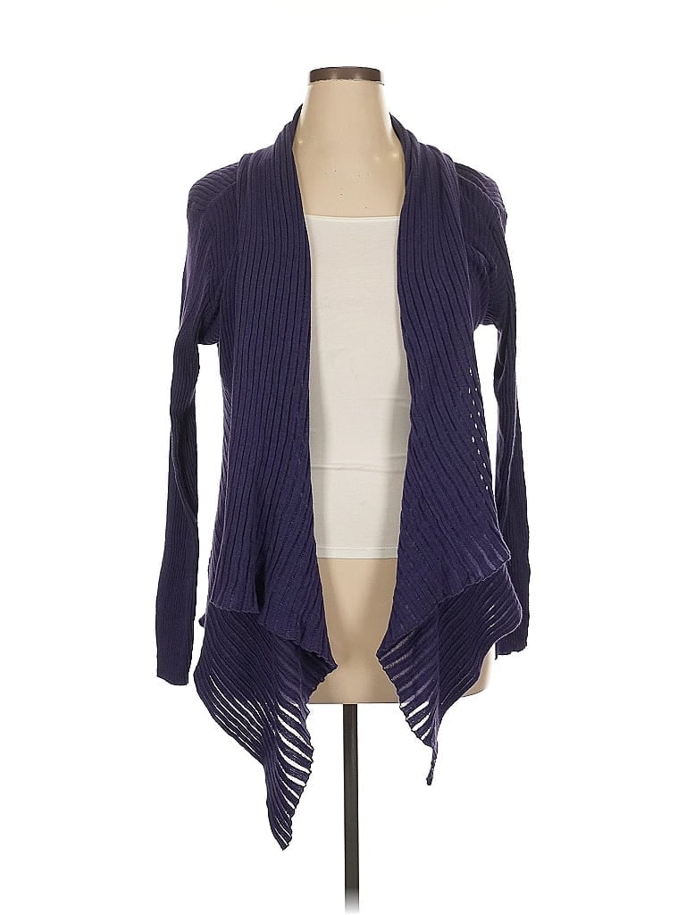Pre-owned Daisy Fuentes Cardigan Sweater In Purple
