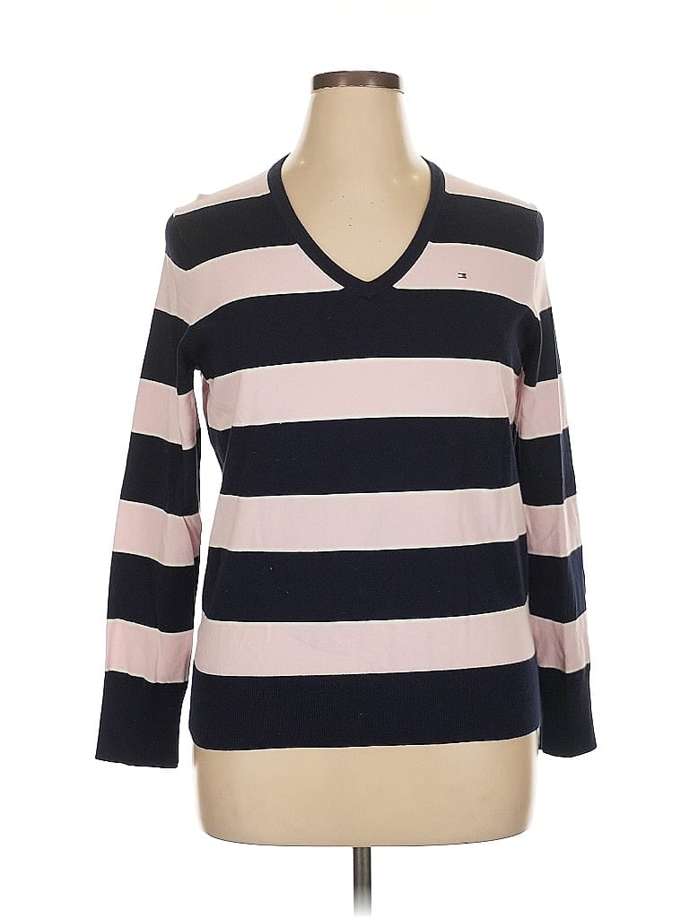 Pre-owned Tommy Hilfiger Pullover Sweater In Pink