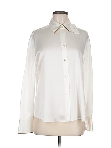 Vince. Long Sleeve Silk Top (view 1)