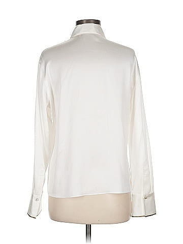 Vince. Long Sleeve Silk Top (view 2)