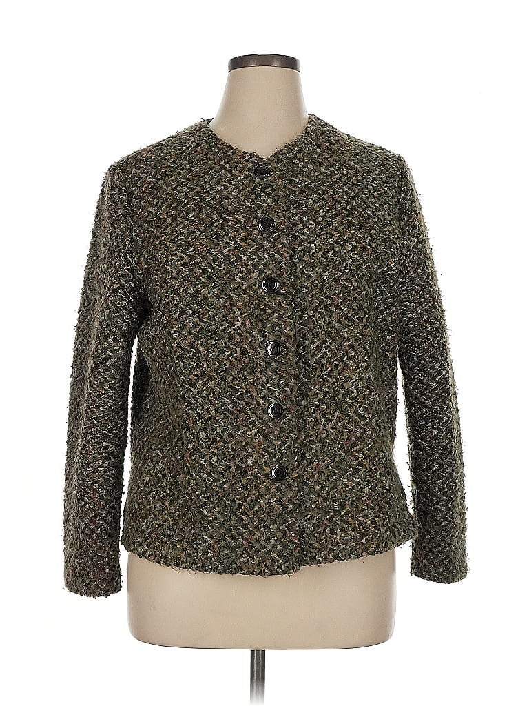 Pre-owned First Option Blazer Jacket In Green