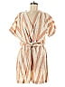 Lou & Grey for LOFT 100% Cotton Chevron-herringbone Tan Romper Size M - photo 1