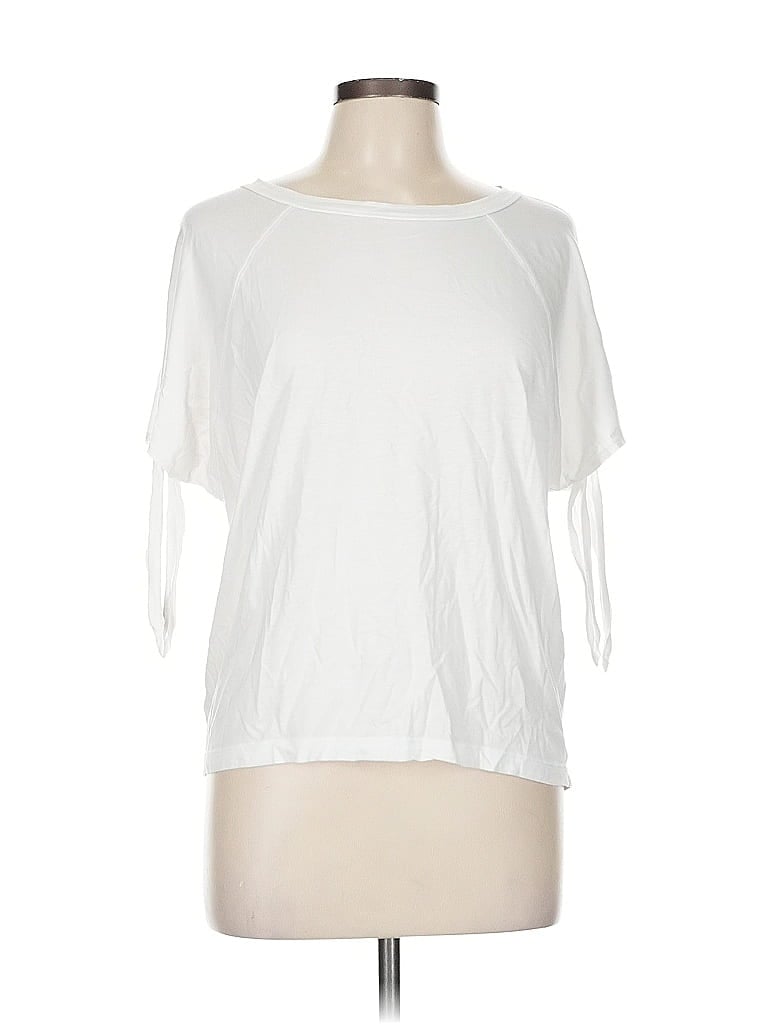 Pre-owned Ann Taylor Loft Short Sleeve T-shirt In White