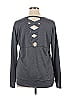 Balance Collection Solid Color Block Gray Pullover Sweater Size XL - photo 2
