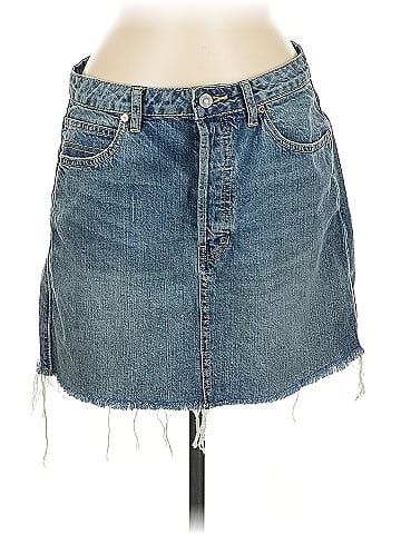 We the Free Denim Skirt (view 1)