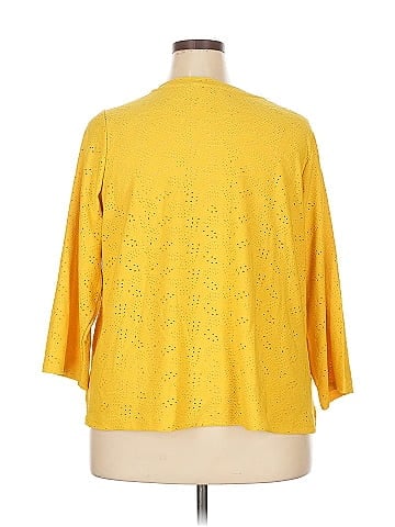LOGO by Lori Goldstein 3/4 Sleeve Blouse (view 2)