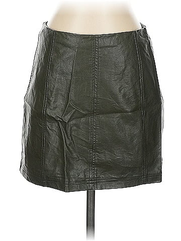 Alya Faux Leather Skirt (view 1)