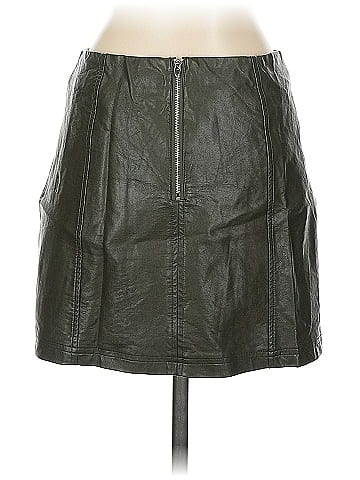 Alya Faux Leather Skirt (view 2)