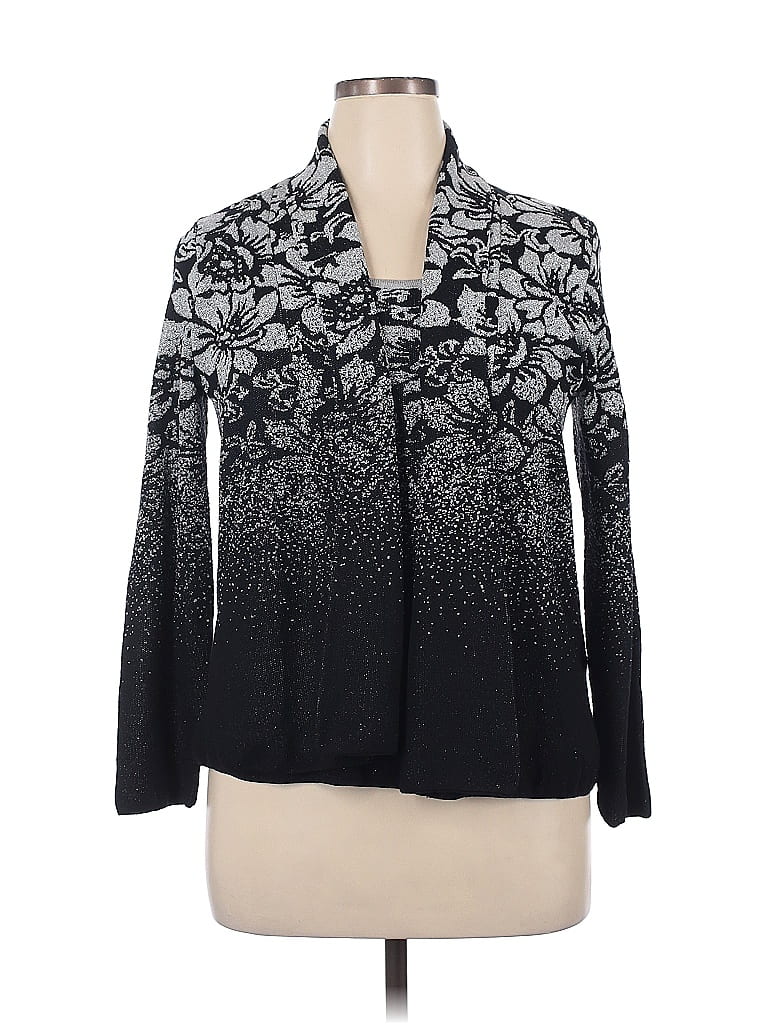 Pre-owned Ruby Rd. Long Sleeve Top Black Cowl Neck Tops